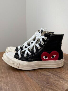 CONVERSE X COMME DES GARCONS Chuck 70 High PLAY Black Heart Sneakers